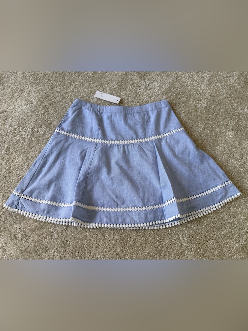 WHBM Women’s 0 Petite Yarn Dye Flirty Skirt NWT